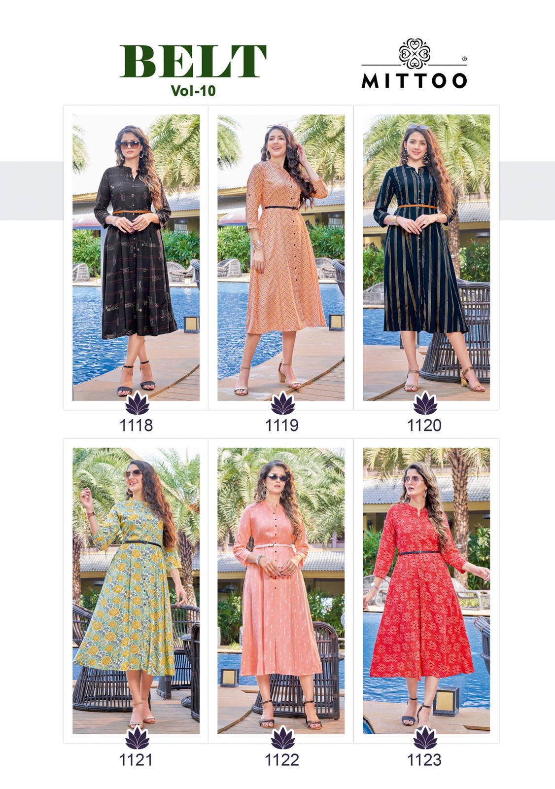 Mittoo Belt 10 Printed Designer Wholesale Party Wear Kurtis
